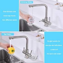 3 Way Kitchen Tap with Water Filter Kitchen Sink Tap 2 lever kitchen mixer taps