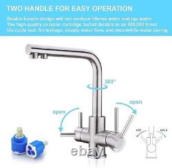 3 Way Kitchen Tap with Water Filter Way Drinking Water Kitchen Sink Tap 360°