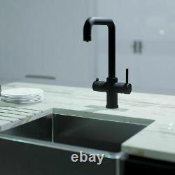 3 in1 Instant Boiling Water Dispenser Hot Cold Kitchen Sink Tap Tank Matte Black