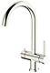 3 in 1 Instant Hot Cold Boiling Water Kitchen Tap Twin Lever Brushed Nickel