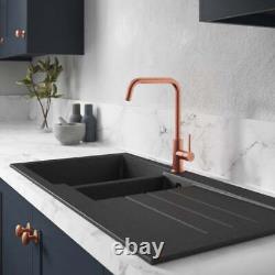 Abode Althia Single Lever Kitchen Sink Mixer Tap Urban Copper