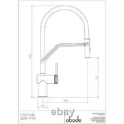 Abode Fraction Chrome Single Lever Semi Professional Kitchen Sink Tap AT2160
