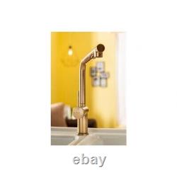 Abode Fraction Pull Out Kitchen Sink Mixer Tap Antique Brass