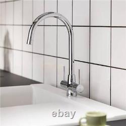Abode Nexa Monobloc Dual Lever Kitchen Sink Mixer Tap Chrome