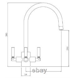 Abode Orcus Aquifier Chrome Monobloc Kitchen Sink Mixer Tap AT2072