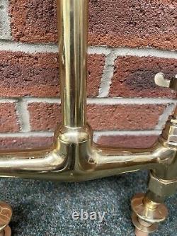Antique Brass Gold Bridge Kitchen Tap Ideal Belfast butler sink Beautiful