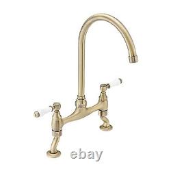 Astbury, KT104, Deck Mounted Antique Bronze, Kitchen Sink Mixer Tap