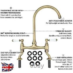 Astbury, KT104, Deck Mounted Antique Bronze, Kitchen Sink Mixer Tap