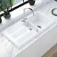 Astini Canterbury 1.0 & 1.5 White Ceramic Kitchen Sink Colour Match Waste & Tap