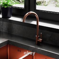 Astini Echo Brushed Stainless Steel Copper Kitchen Sink Mixer Tap HK104