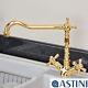 Astini Traditional English Gold Twin Handle Kitchen Sink Mixer Tap 25441G