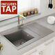 Astini Xeron 1.0 Bowl Grey SMC Synthetic Reversible Kitchen Sink, Waste & Tap