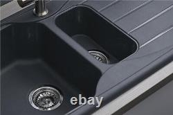 Astracast S15GR 1.5 Bowl Graphite Grey Kitchen Sink And W21CH Chrome Tap