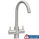 Astracast Shannon Brushed Twin Lever Kitchen Sink Mixer Tap