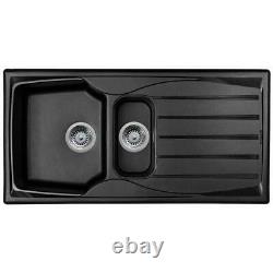 Astracast Sierra 1.5 Bowl Black Reversible Kitchen Sink & Pull-out Spray Tap