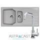 Astracast Sierra 1.5 Bowl Light Grey Kitchen Sink & Chrome U-Shaped Mixer Tap