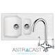 Astracast Sierra 1.5 Bowl White Kitchen Sink & KT2 Chrome Mixer Tap