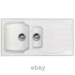 Astracast Sierra 1.5 Bowl White Kitchen Sink & Reginox Elbe Chrome Mixer Tap