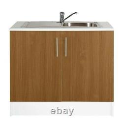 Athina 1000mm Kitchen Sink Unit Oak Effect (SINK AND TAP NOT INCLUDED)