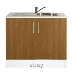 Athina 1000mm Kitchen Sink Unit Oak Effect (WITHOUT SINK&TAP)
