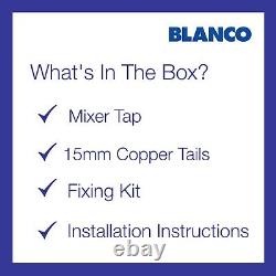 BLANCO Envoy Brushed Brass Mixer Tap Kitchen Tap Single Handle C High Spout Tap