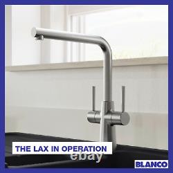 BLANCO LAX PVD STEEL TAP Kitchen Tap High Arc Modern Kitchen Mixer New Tap