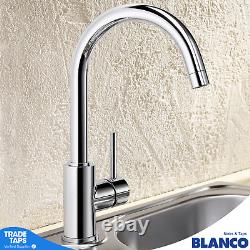 BLANCO Modern Kitchen Sink Mixer Tap Single Lever Swivel Spout Chrome Brass Mida