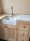 Baby Belfast White Ceramic Sink With Chrome Waste, Overflow Kit & Drainer & Taps