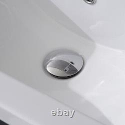 Bathroom Drawer Basin Sink Vanity Unit Single Tap Hole BTW Wall Hung 510mm Black
