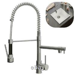 Biella Chrome Kitchen Mixer Sink Tap directional spray Pull Out Spray Swivel Spo