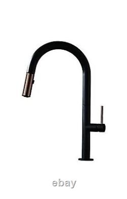 Black Kitchen Sink Tap with Pull Out Spray 360 Degree Rotation Kitchen Spray Tap