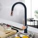 Black Rose Gold Mono Kitchen Sink Tap Pull Out Sprayer Single Handle Mixer Brass