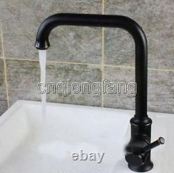 Black oil Antique Brass Single Handle Kitchen Sink Faucet Mixer Basin Tap Csf091