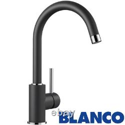 Blanco Mida Anthracite Black Single Lever Swivel Spout Kitchen Sink Mixer Tap