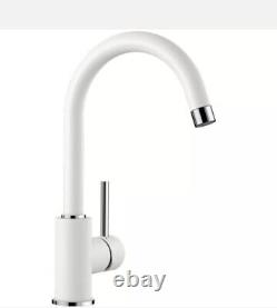 Blanco Mida HD Granite White Single Lever Swiver Spout Kitchen Sink Mixer Tap
