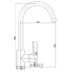 Brass Single Lever Monobloc Kitchen Sink Mixer Tap Enza Tamara TAMSLBBR