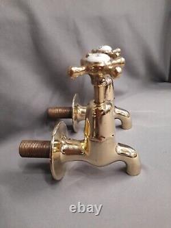 Brass Wall Mounted Kitchen Taps Ideal Belfast Kitchen Sink, Fully Refurbished