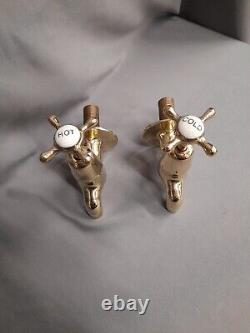 Brass Wall Mounted Kitchen Taps Ideal Belfast Kitchen Sink, Fully Refurbished