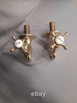 Brass Wall Mounted Kitchen Taps Ideal Belfast Kitchen Sink, Fully Refurbished