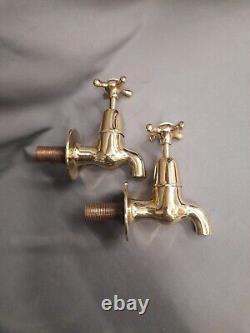 Brass Wall Mounted Kitchen Taps Ideal Belfast Kitchen Sink, Fully Refurbished