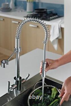 Bristan Artisan Professional Kitchen Sink Mixer Tap Pull Out Spray Chrome