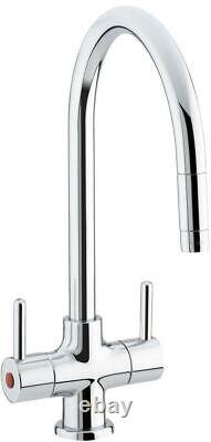 Bristan Beeline Mono Kitchen Sink Mixer Tap Double Lever Modern Stylish Chrome
