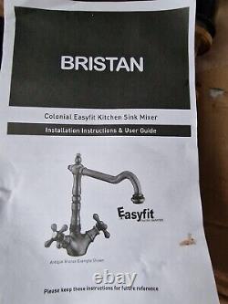 Bristan Colonial Sink Mixer Tap Bronze. Details are missing and there is a bend