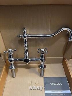 Bristan K BRSNK C Colonial Bridge Kitchen Sink Mixer Tap with Swivel Spout