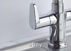 Bristan Quest Chrome EasyFit Kitchen Sink Mixer Tap + Easy Fit Base