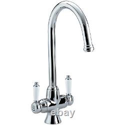 Bristan Renaissance EasyFit Mono Kitchen Sink Mixer Tap Dual Handle Chrome