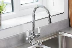 Bristan Renaissance Mono Kitchen Sink Mixer Tap Easyfit Double Lever Chrome