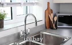 Bristan Renaissance Mono Kitchen Sink Mixer Tap Easyfit Double Lever Chrome