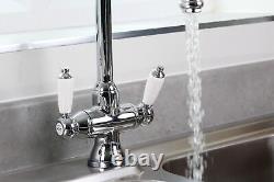 Bristan Renaissance Mono Kitchen Sink Mixer Tap Easyfit Double Lever Chrome