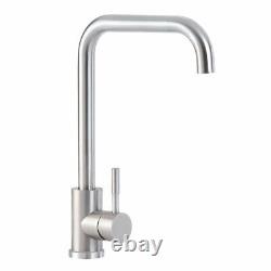 CDA Kitchen Sink Single Lever Stainless Steel Tap TC61SS